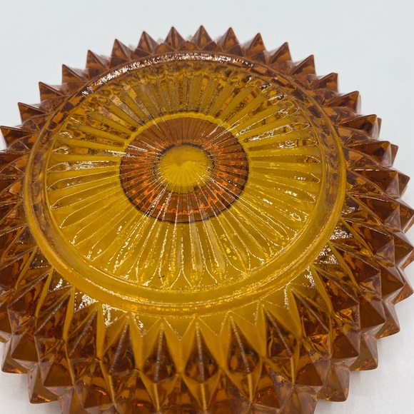 Antique Other Vintage Brown Glass Candle Holder Ashtray Retro